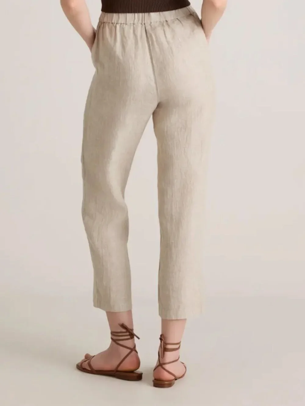 Quince 100% European Linen Tapered Ankle Pants
